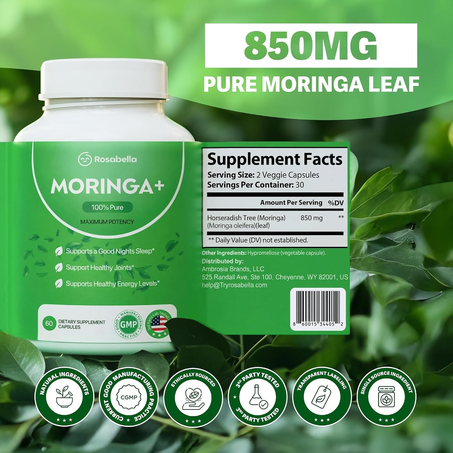 Rosabella Moringa – Natural Cortisol Support To Help Restore Balance Inside and Out